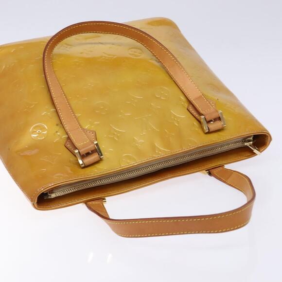 LOUIS VUITTON Monogram Vernis Houston Hand Bag Beige M91004 - Picture 6 of 13